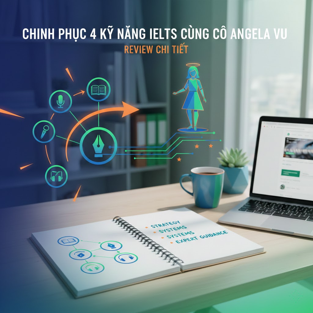 Chinh phục 4 kỹ năng IELTS cùng cô Angela Vu: Review Chi Tiết