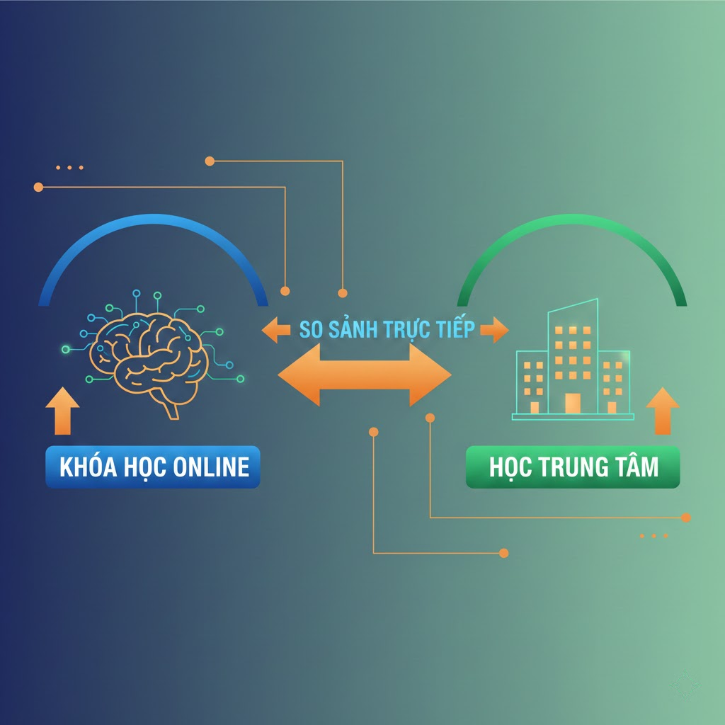 So Sánh Trực Tiếp: Khóa Học Online vs Học Trung Tâm