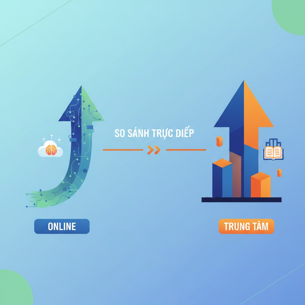 So Sánh Trực Tiếp: Online vs Trung Tâm