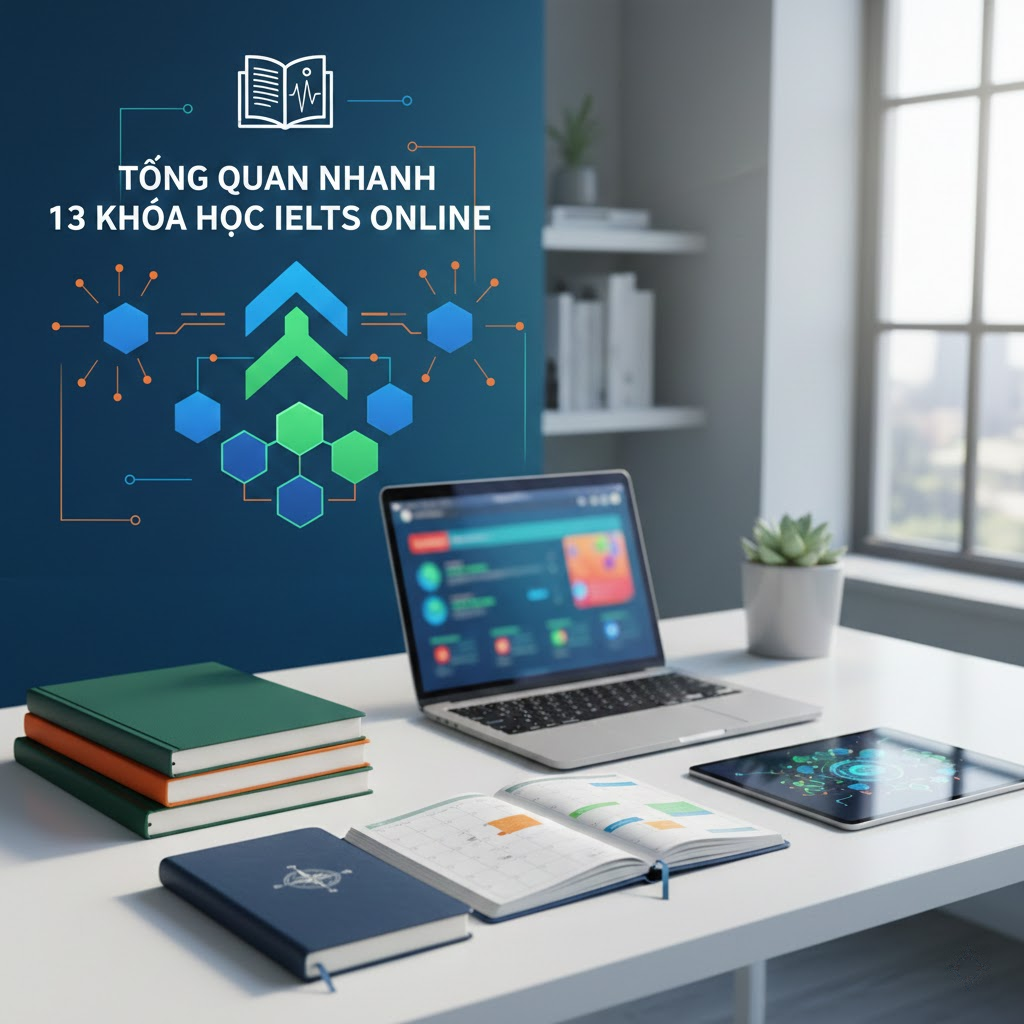 TỔNG QUAN NHANH 13 KHÓA HỌC IELTS ONLINE