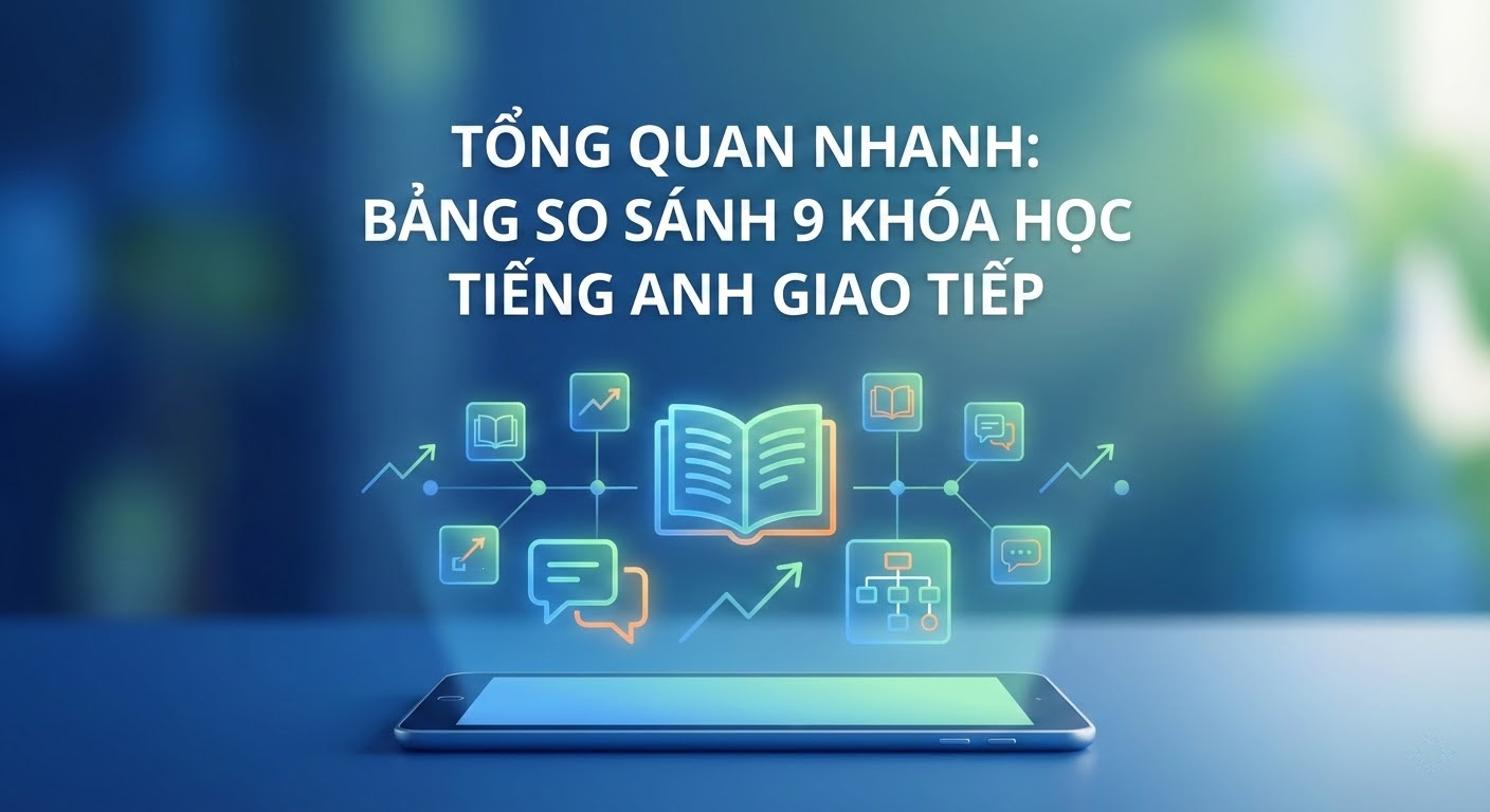 Tổng Quan Nhanh: Bảng So Sánh 9 Khóa Học Tiếng Anh Giao Tiếp