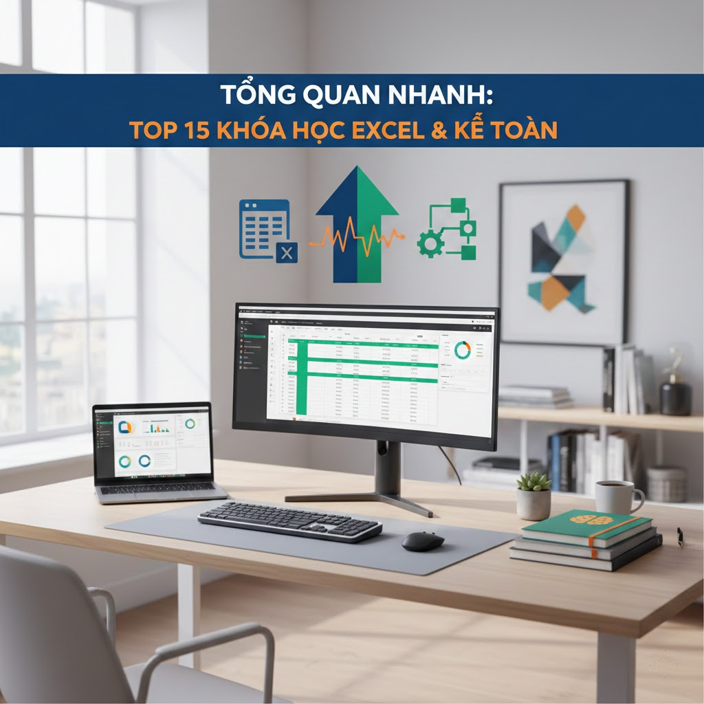 TỔNG QUAN NHANH: TOP 15 KHÓA HỌC EXCEL & KẾ TOÁN