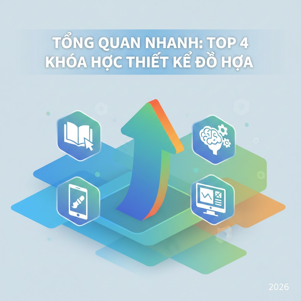 TỔNG QUAN NHANH: TOP 4 KHÓA HỌC THIẾT KẾ ĐỒ HỌA