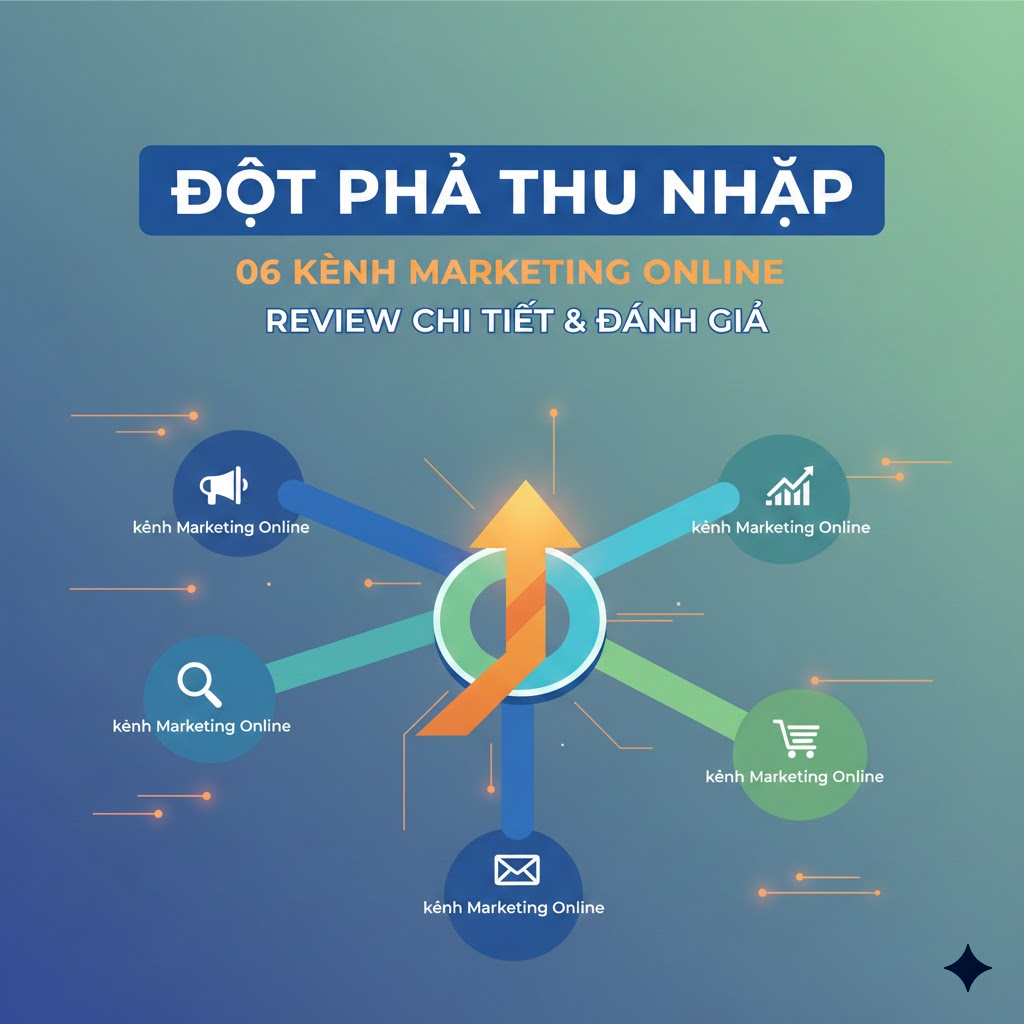 Đột phá thu nhập 06 kênh Marketing Online: Review Chi Tiết & Đánh Giá