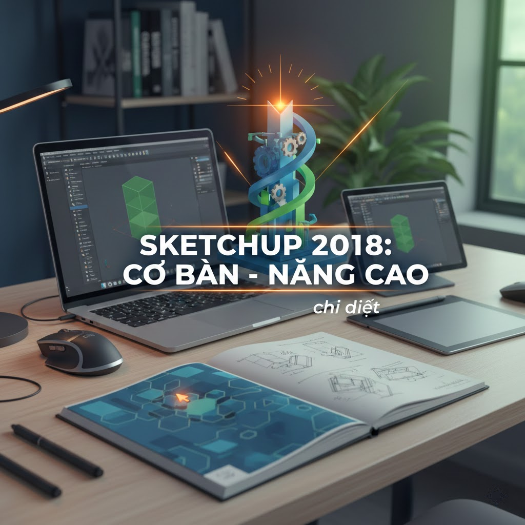 Dựng hình Sketchup 2018 từ cơ bản đến nâng cao: Review Chi Tiết