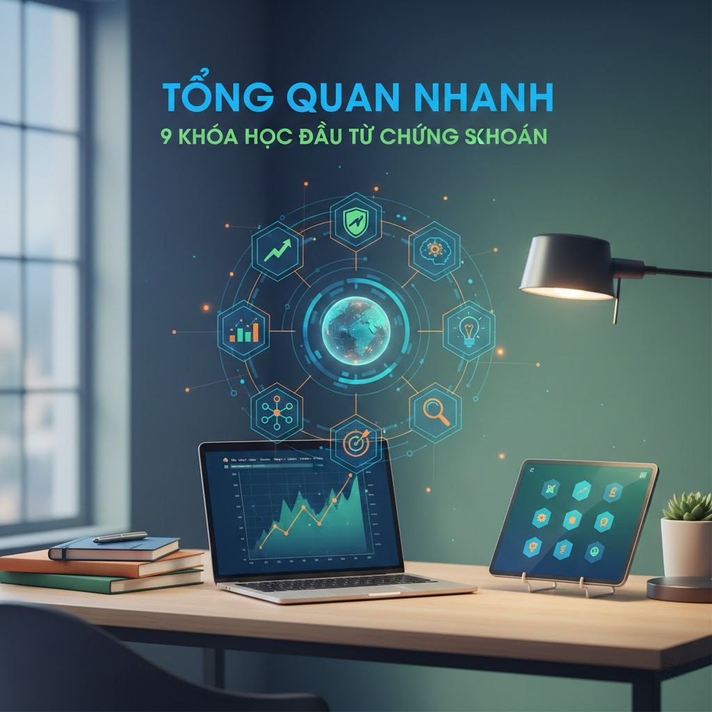 TỔNG QUAN NHANH 9 KHÓA HỌC ĐẦU TƯ CHỨNG KHOÁN