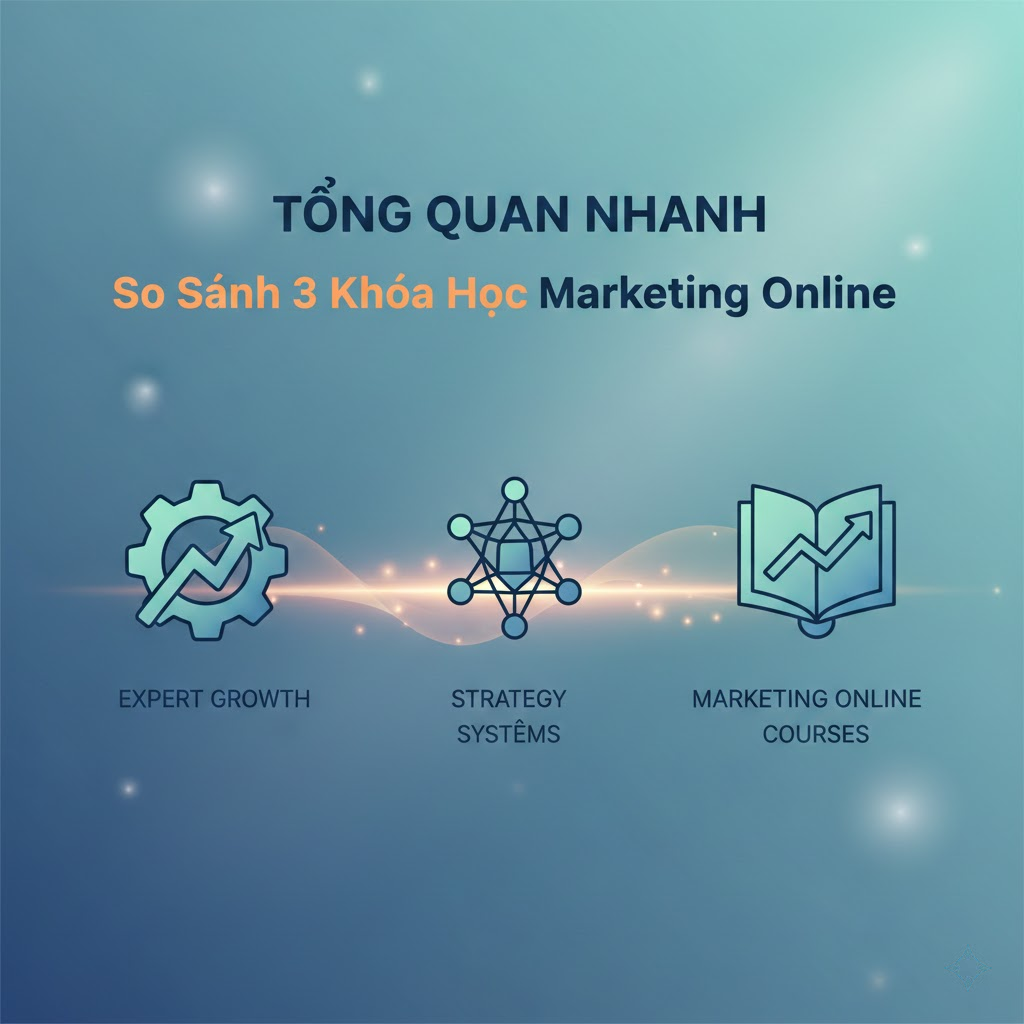 Tổng Quan Nhanh: So Sánh 3 Khóa Học Marketing Online